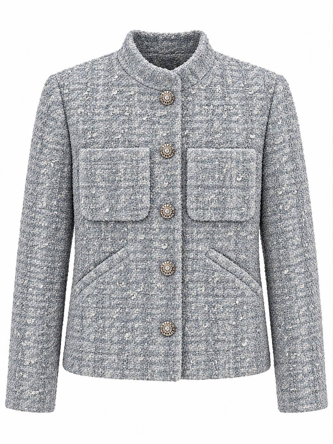 BLUE PEARL TWEED JACKET - 1