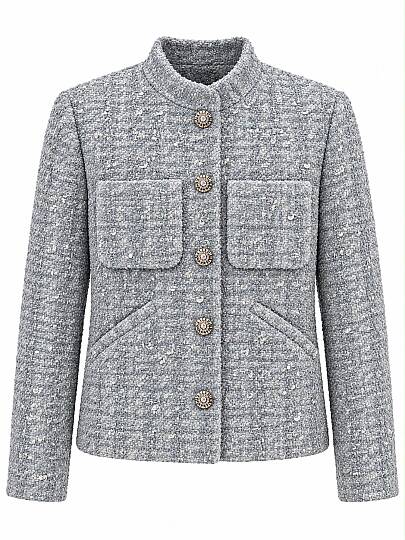 BLUE PEARL TWEED JACKET - 1